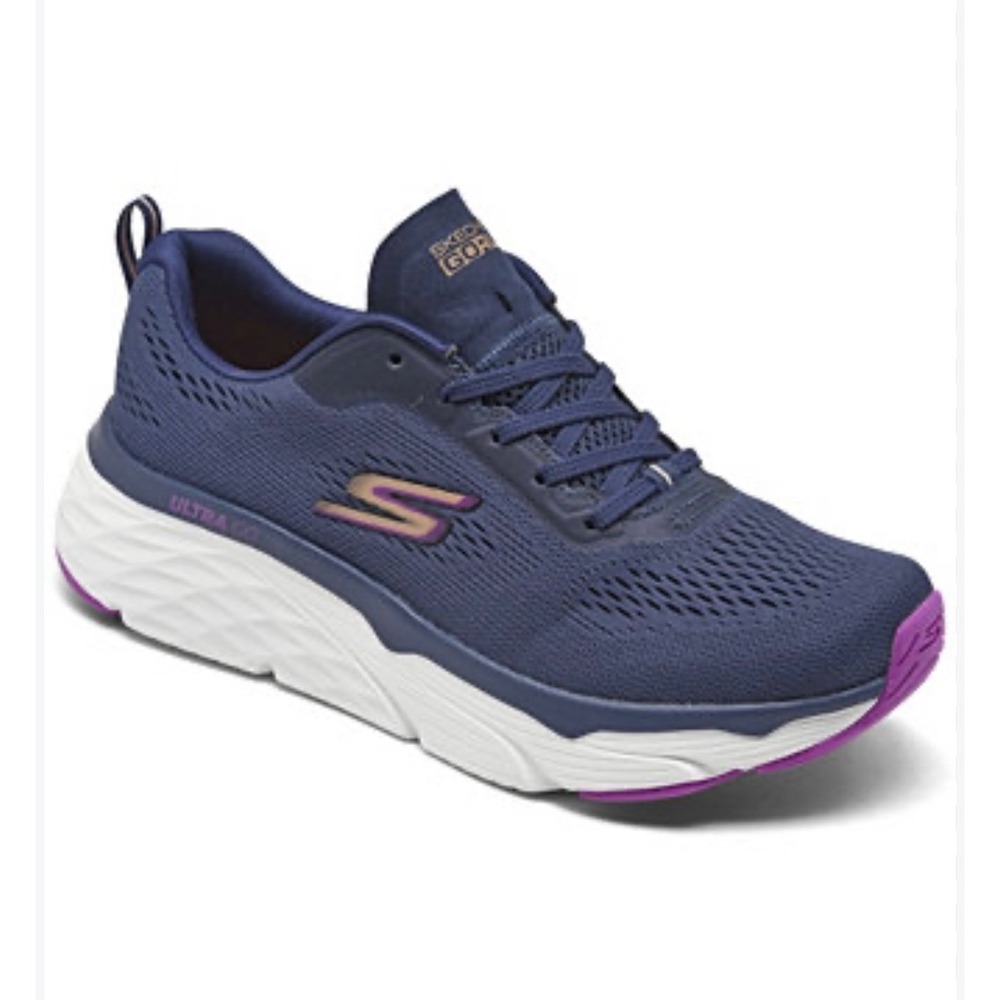 Skechers GOrun Max Cushioning Elite Navy Blue Running Shoes Womens 9.5